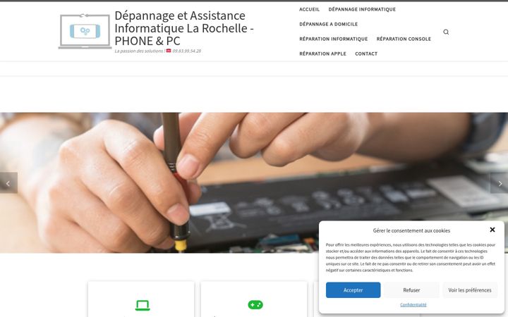 Screenshot of larochelle-informatique.com