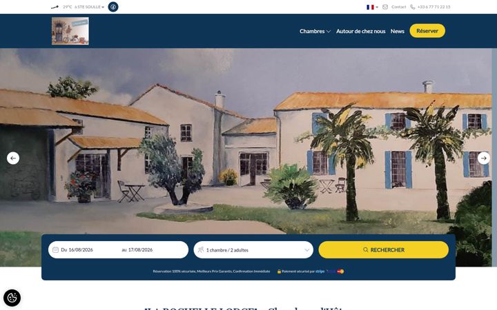 Screenshot of larochellelodge.net