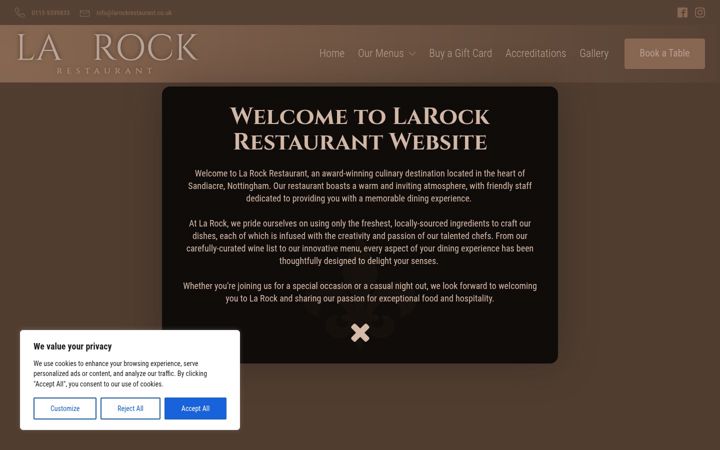 Screenshot of larock.restaurant