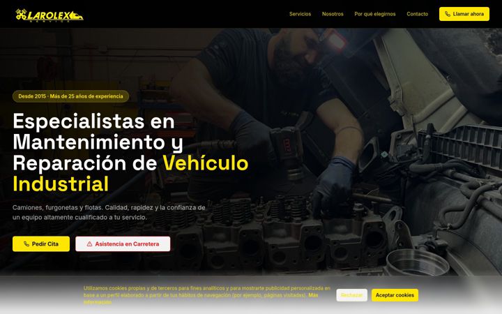 Screenshot of larolexmotors.com