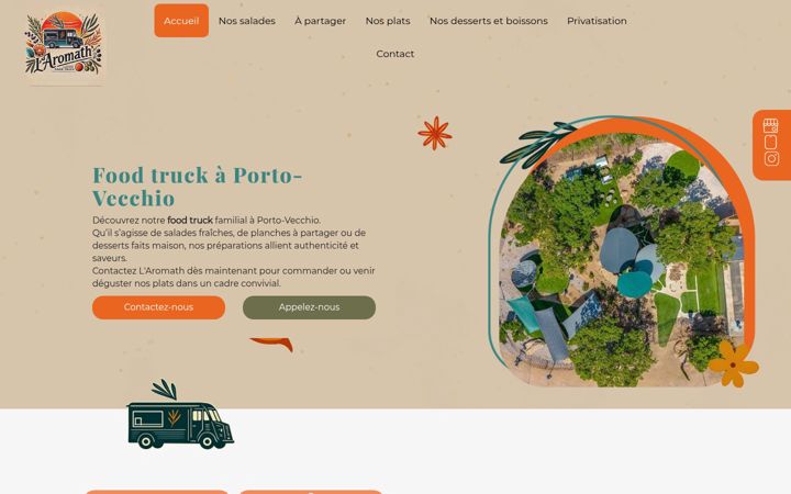 Screenshot of laromath-foodtruck.fr