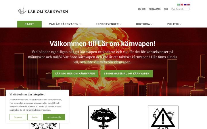 Screenshot of laromkarnvapen.se