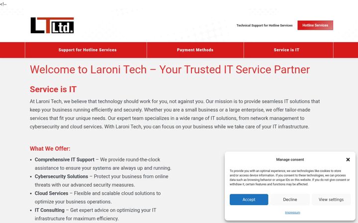 Screenshot of laroni-tech.com