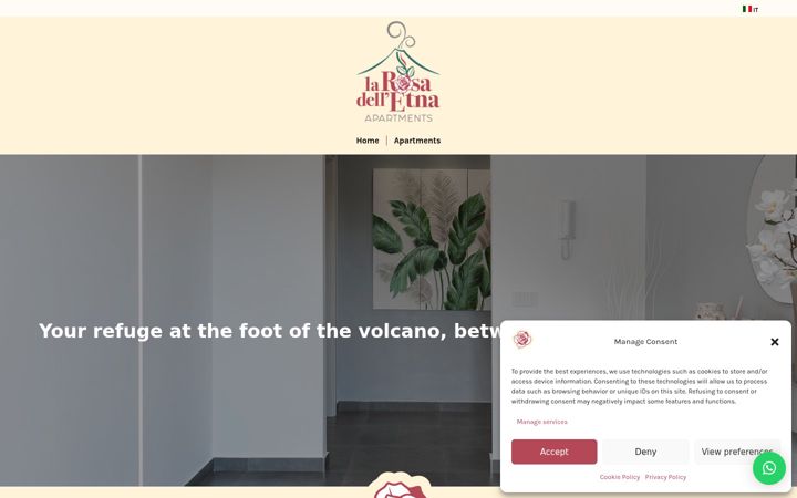 Screenshot of larosadelletna.it