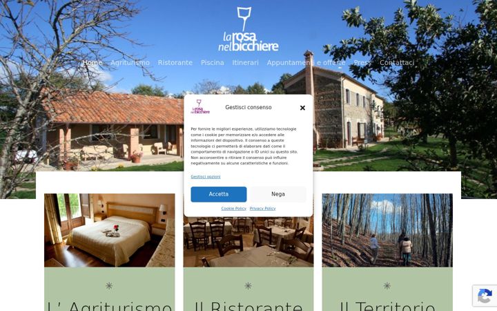 Screenshot of larosanelbicchiere.it