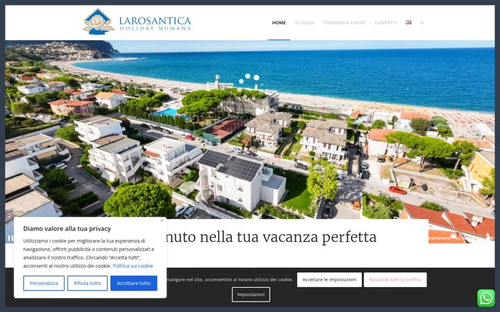 Screenshot of larosantica-holiday-numana.it