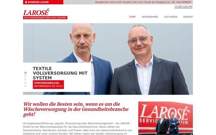Screenshot of larose-gmbh.de