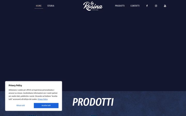 Screenshot of larosina.com
