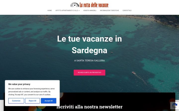 Screenshot of larottadellevacanze.com