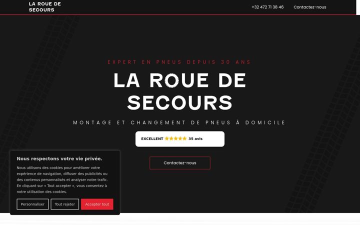 Screenshot of larouedesecours.be