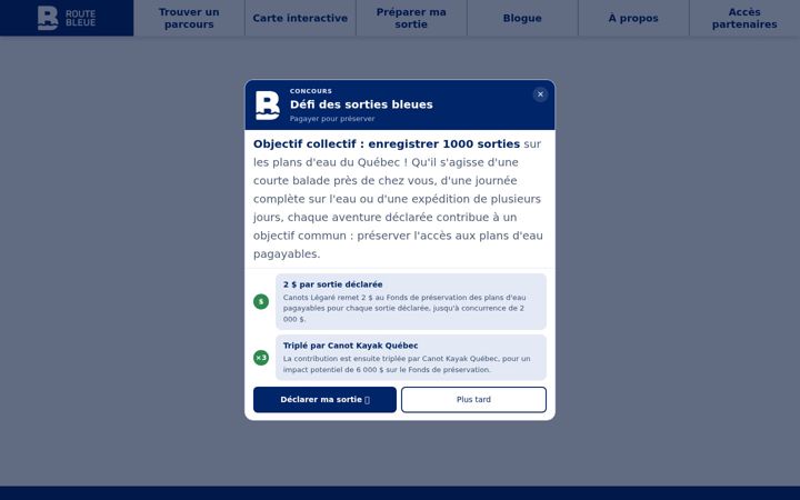 Screenshot of laroutebleue.ca