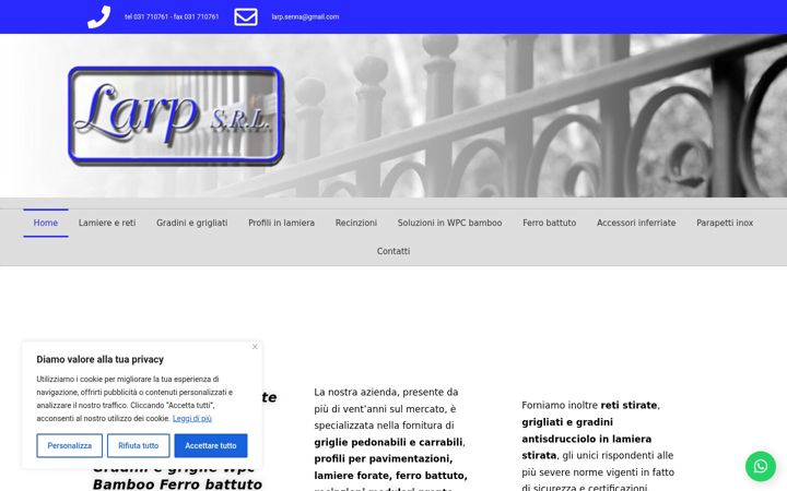 Screenshot of larpsrl.com