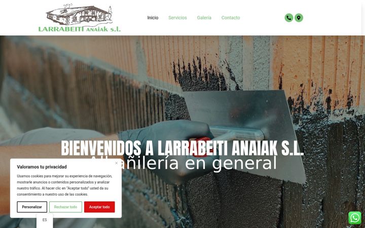 Screenshot of larrabeitianaiak.com