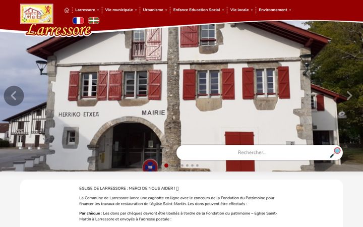 Screenshot of larressore.fr