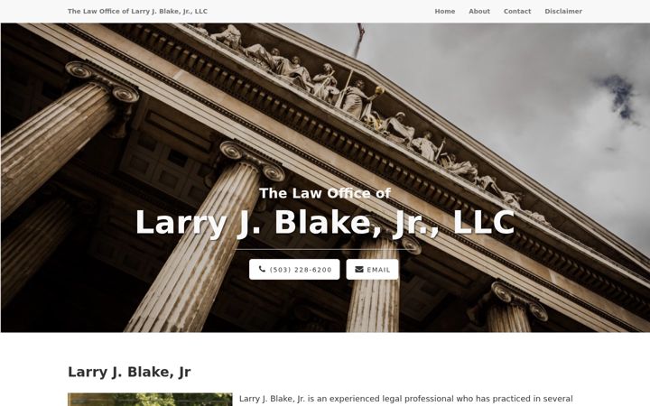 Screenshot of larryjblakejr.com