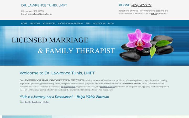 Screenshot of larrytunis.com