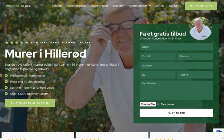 Posnetek zaslona lars-murer.dk