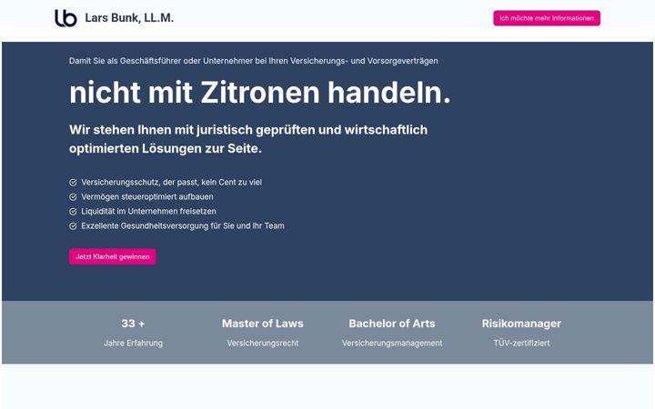 Screenshot of larsbunk.de