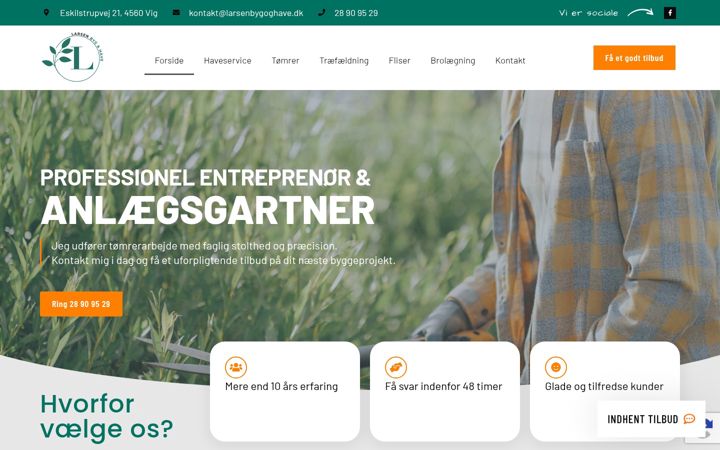 Screenshot of larsenbygoghave.dk