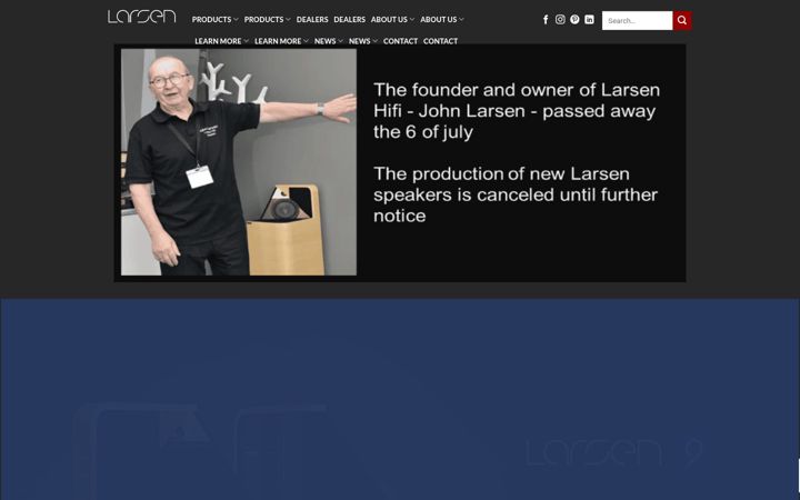 Screenshot of larsenhifi.com