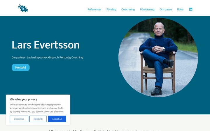 Screenshot of larsevertsson.se