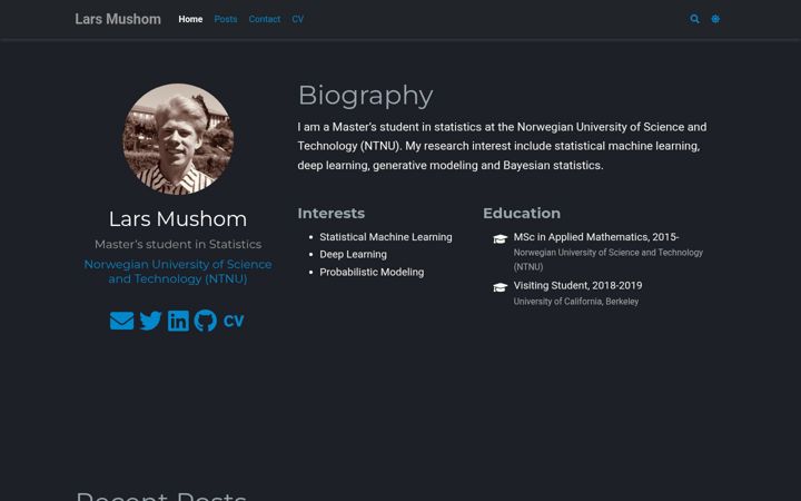 Screenshot of larsmushom.com