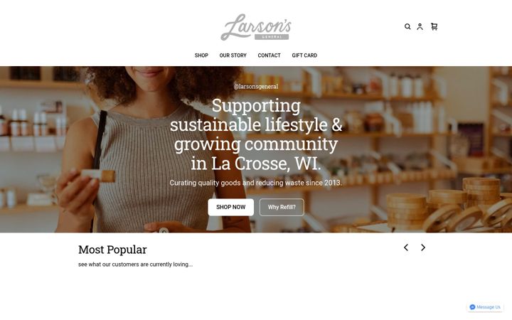 Screenshot of larsonsgeneral.com