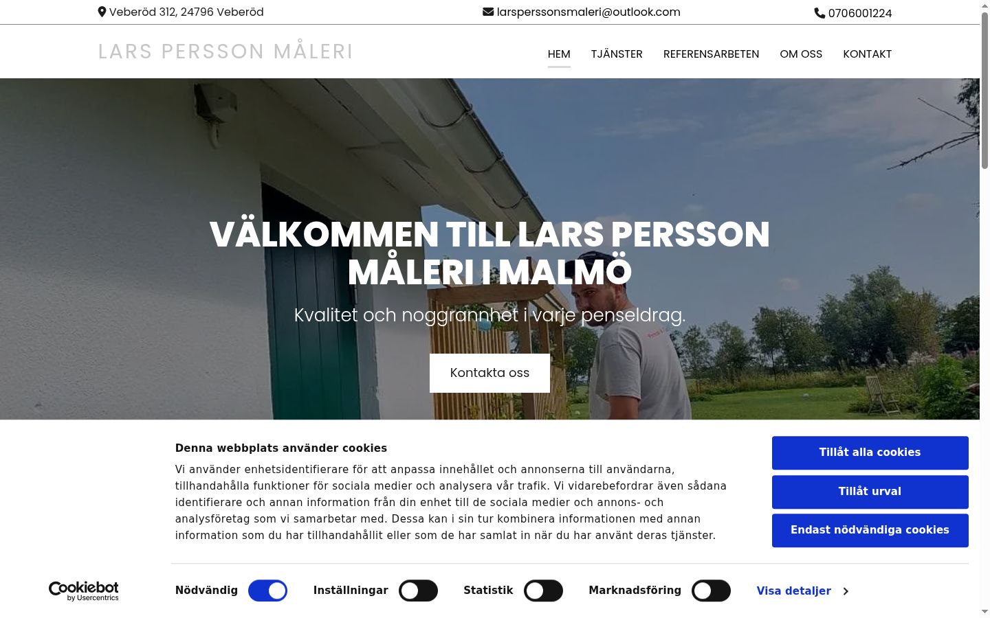 Screenshot tal-banner tal-kunsens muri qabel kwalunkwe interazzjoni