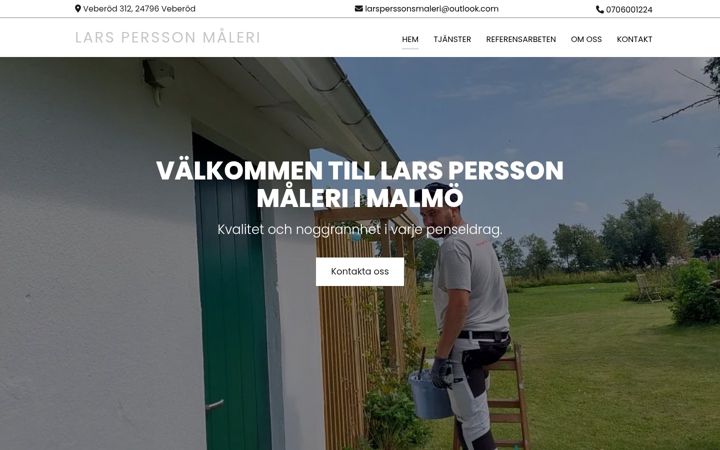 Screenshot of larsperssonsmaleri.se