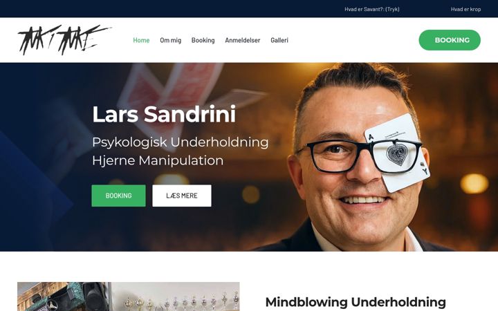 Screenshot of larssandrini.dk