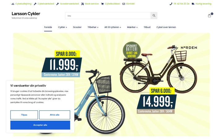 Screenshot of larsson-cykler.dk