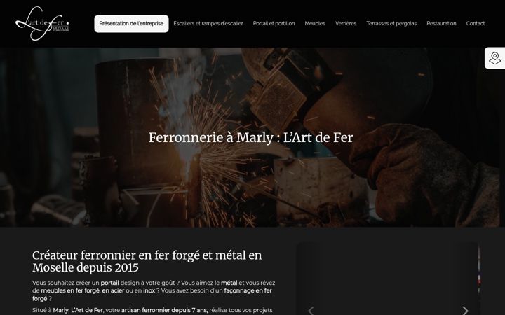 Screenshot of lart-de-fer-57.com