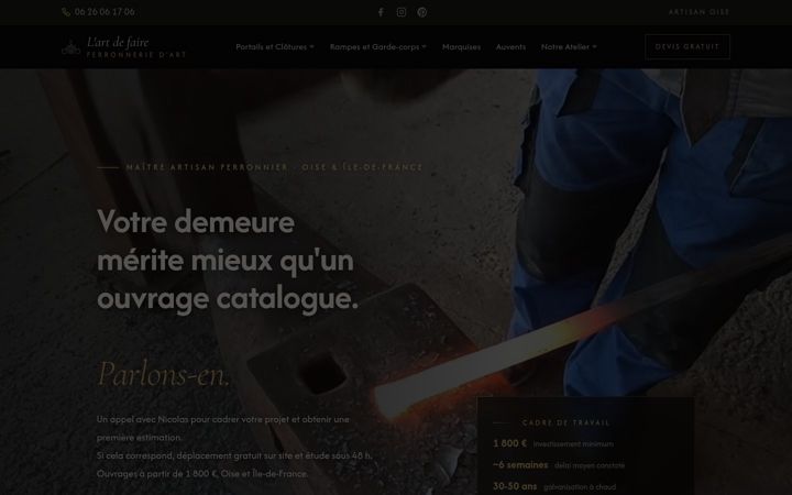Screenshot of lartdefaire.com