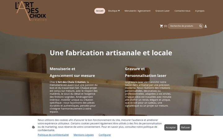 Screenshot of lartdeschoixcreation.fr