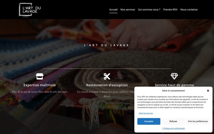 Screenshot of lartdulavage.com