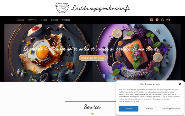 Screenshot of lartduvoyageculinaire.fr