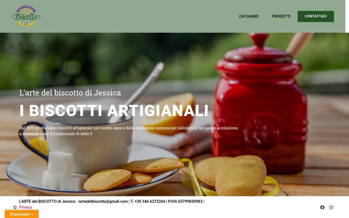 Screenshot of lartedelbiscotto.com