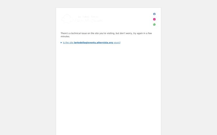 Screenshot of lartedellagioventu.altervista.org