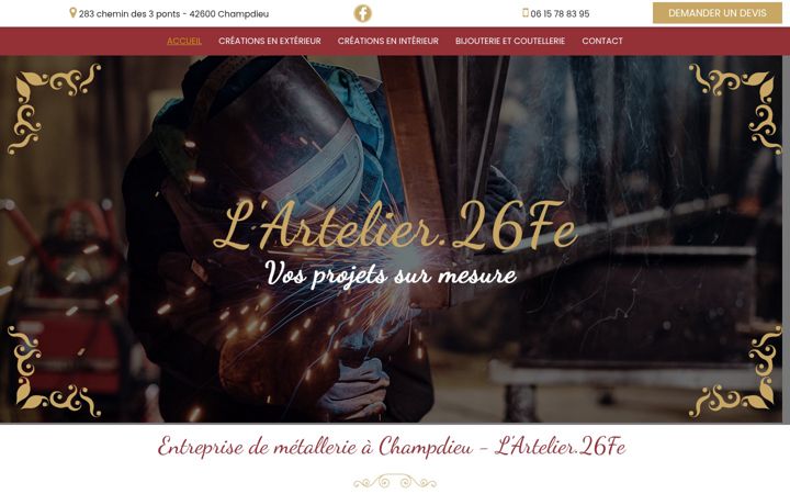 Screenshot of lartelier26fe.fr