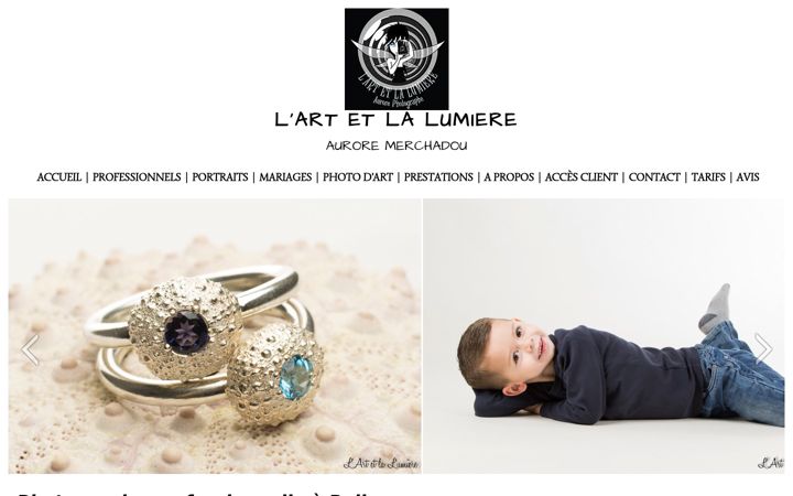 Screenshot of lartetlalumiere.com