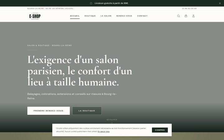 Screenshot of lartisancoiffeur92.com
