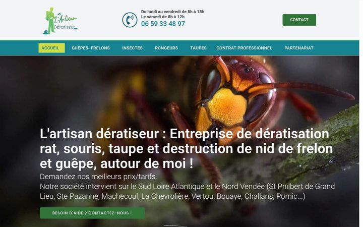 Screenshot of lartisanderatiseur.fr