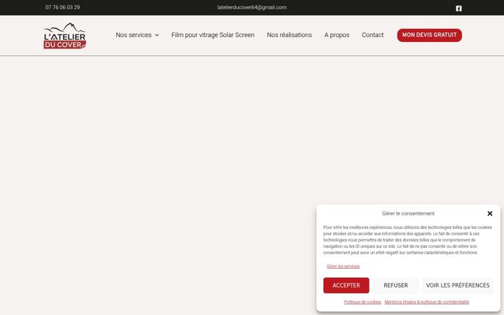 Screenshot of lartisanducover.fr
