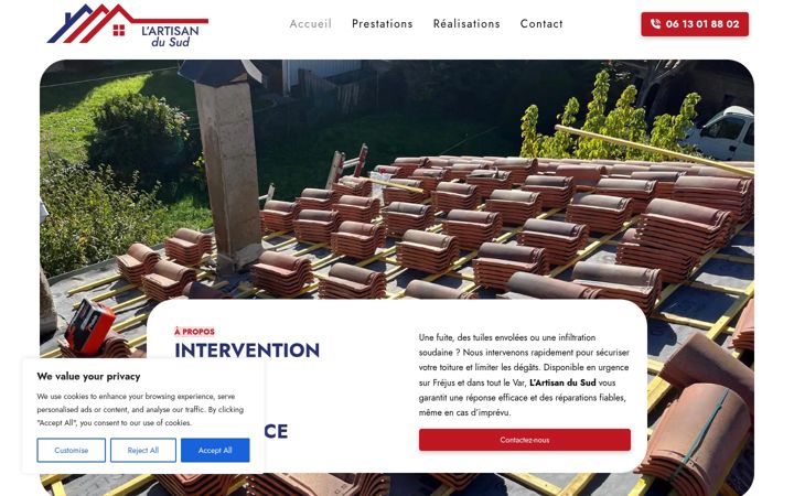 Screenshot of lartisandusud.fr