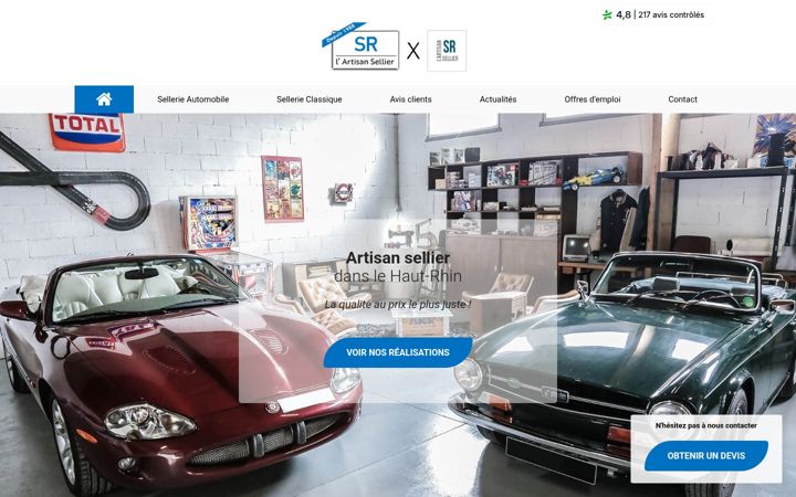 Screenshot of lartisansellierlr.fr