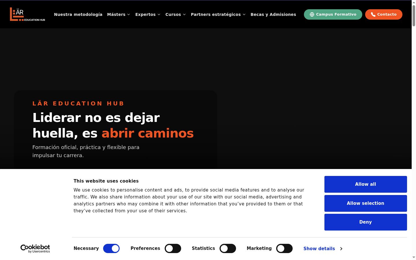 Screenshot van de toestemmingsbanner zoals getoond vóór enige interactie