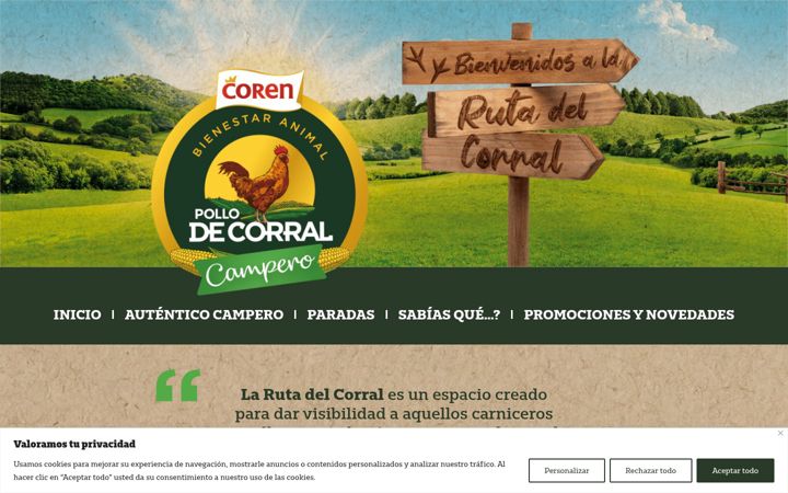 Screenshot of larutadelcorral.es