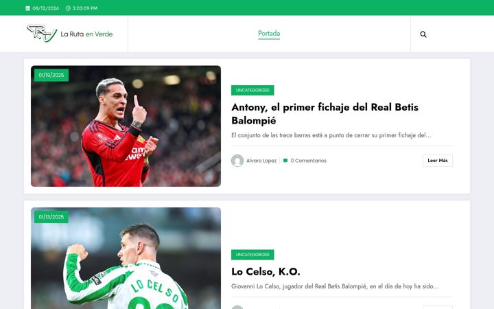 Screenshot of larutaenverde.com