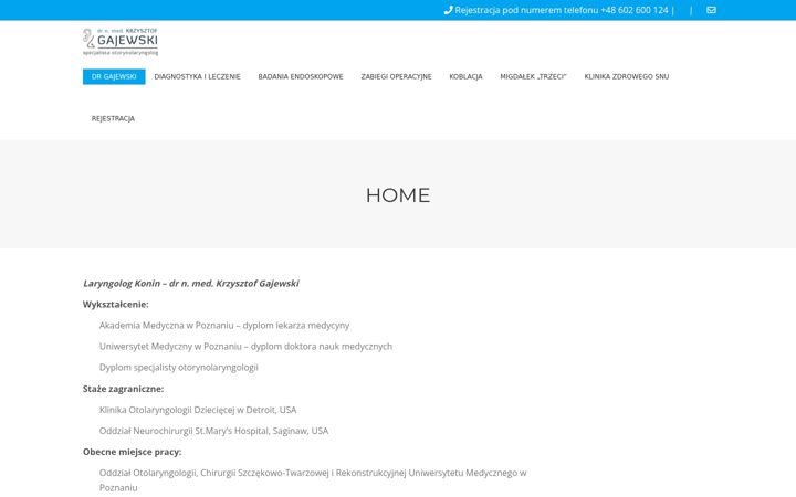 Screenshot of laryngolog.konin.pl