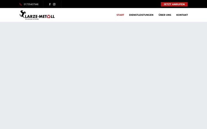 Screenshot of larzemetall.de
